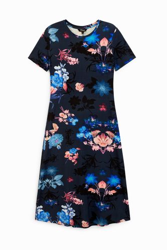 Robe t-shirt fleurs - Desigual - Modalova