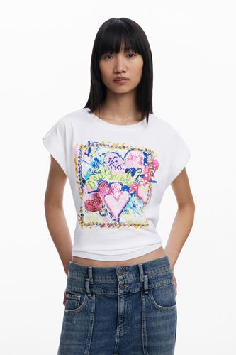 T-shirt carré Art - Desigual - Modalova