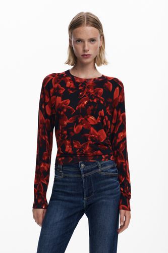 Pull fin à fleurs - Desigual - Modalova