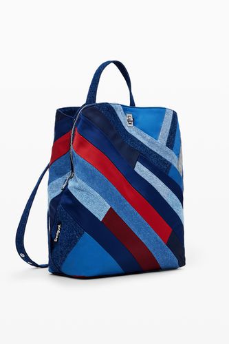 Sac à dos en denim avec patchs - Desigual - Modalova