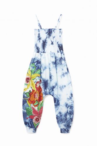 Combinaison longue coton tie-dye fleurs - Desigual - Modalova