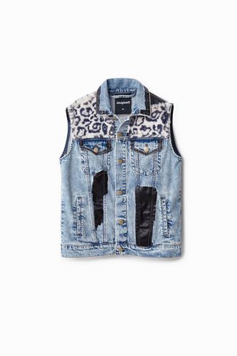 Gilet en jean imprimé animal - Desigual - Modalova