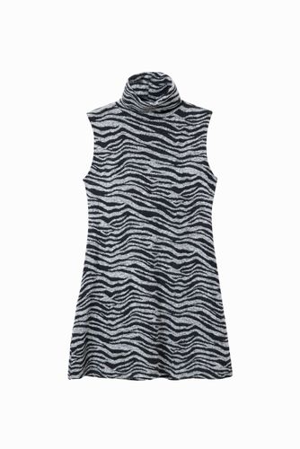 Robe mini maille zébrée - Desigual - Modalova