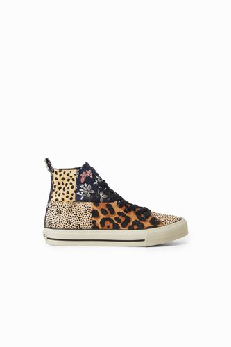 Sneakers montantes patch en cuir - Desigual - Modalova