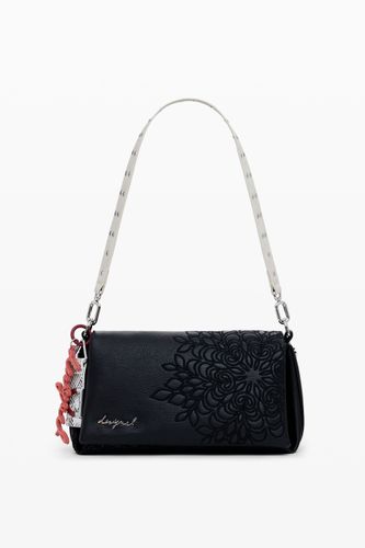 Sac bandoulière effet cuir brodé moyen - Desigual - Modalova