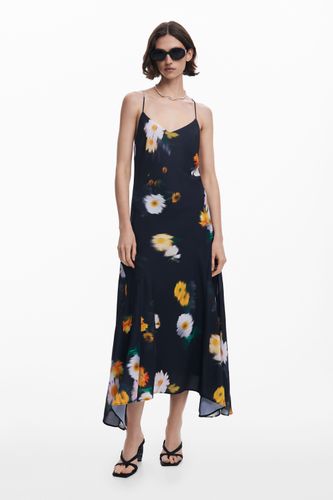 Robe à bretelles en mousseline à fleurs - Desigual - Modalova