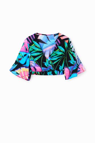 Crop top croisé tropical - Desigual - Modalova