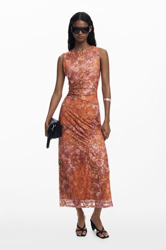 Robe drapée à fleurs - Desigual - Modalova