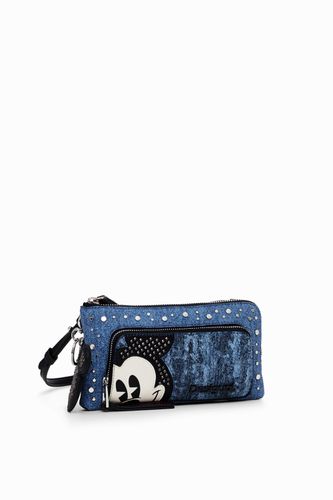 Porte-monnaie L en denim Mickey Mouse - Desigual - Modalova