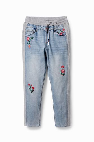 Jogging-jean floral - Desigual - Modalova