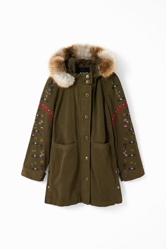 Parka capuche broderies - Desigual - Modalova