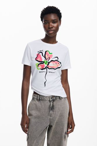 T-shirt fleur - Desigual - Modalova