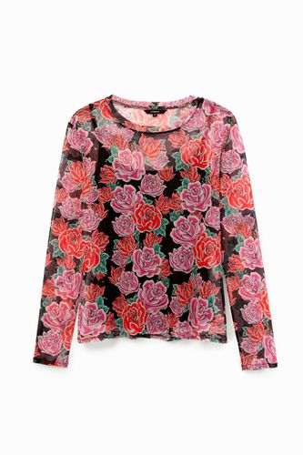 T-shirt slim fleurs - Desigual - Modalova
