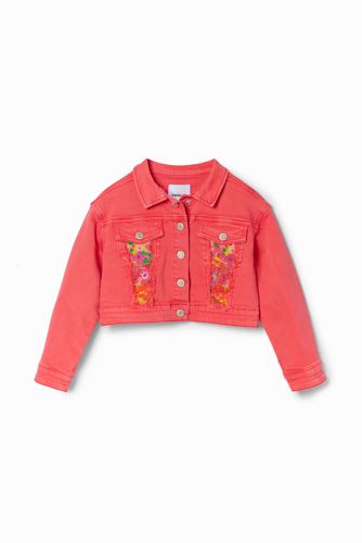 Veste trucker jean patchwork - Desigual - Modalova