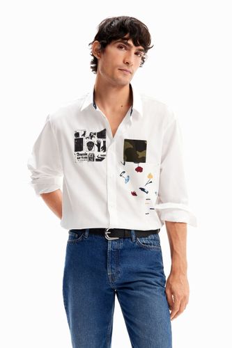Chemise popeline patchwork - Desigual - Modalova