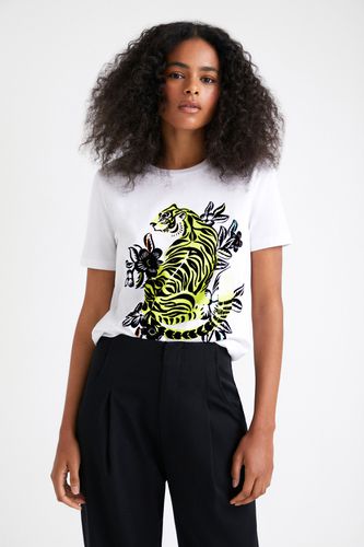 T-shirt à manches courtes tigre - Desigual - Modalova