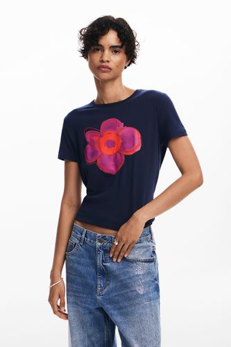 T-shirt illustration fleur - Desigual - Modalova