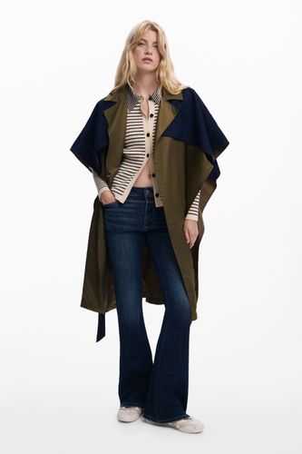 Poncho style trench bimatière - Desigual - Modalova