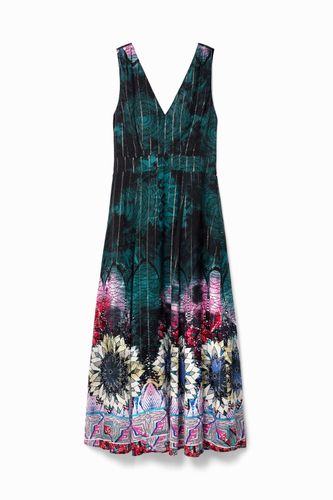 Robe longue imprimé rayures lurex - Desigual - Modalova
