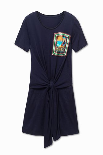 Robe t-shirt à nœud - Desigual - Modalova