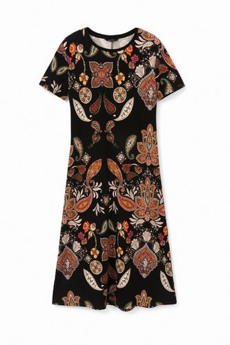 Robe mi-longue à imprimé paisley - Desigual - Modalova