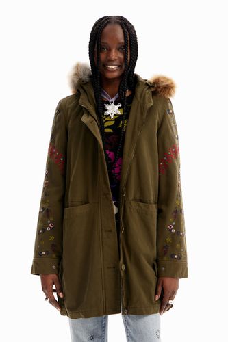 Parka capuche broderies - Desigual - Modalova