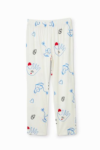 Pantalon de pyjama avec cœurs - Desigual - Modalova