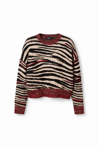 Pull oversize zébré - Desigual - Modalova