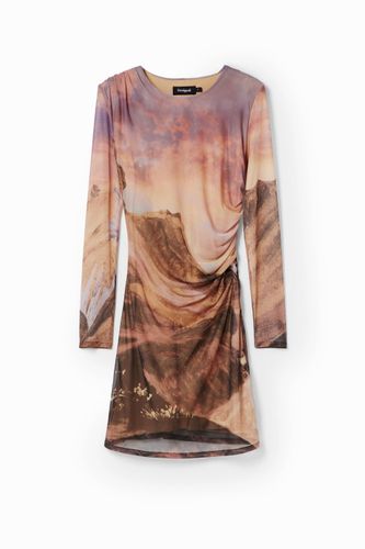 Robe mini ajustée paysage - Desigual - Modalova
