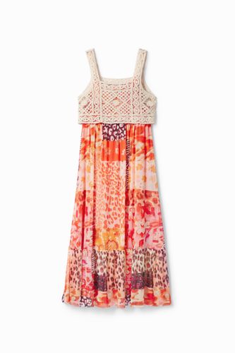 Robe longue 2 en 1 patchwork - Desigual - Modalova