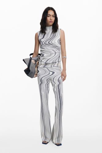 Pantalon élastique à rayures déformées - Desigual - Modalova