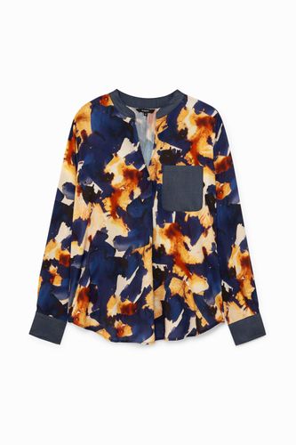 Blouse manches longues col en V - Desigual - Modalova