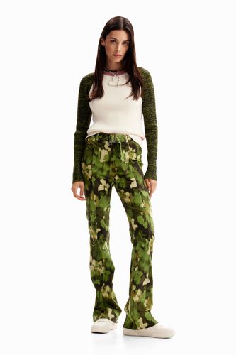 Pantalon évasé camouflage - Desigual - Modalova