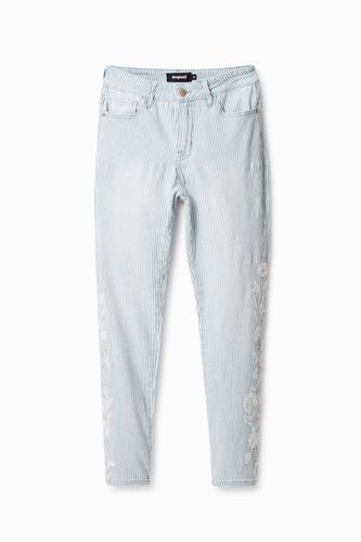 Jean skinny à rayures - Desigual - Modalova