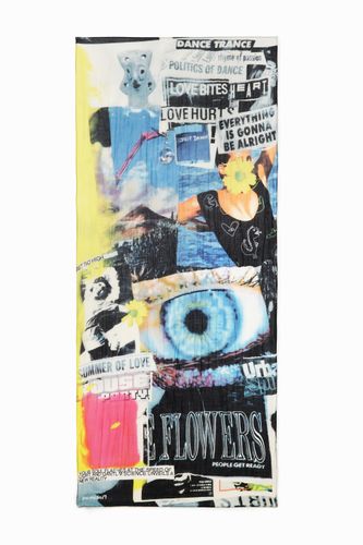 Foulard rectangulaire froissé journal - Desigual - Modalova
