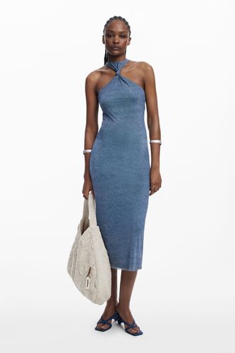 Robe midi ajustée avec nœud - Desigual - Modalova