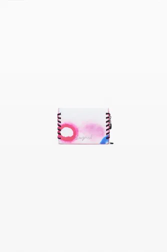 Petit porte-monnaie effet cuir tressé - Desigual - Modalova