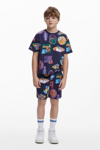 Short à motifs de timbres - Desigual - Modalova