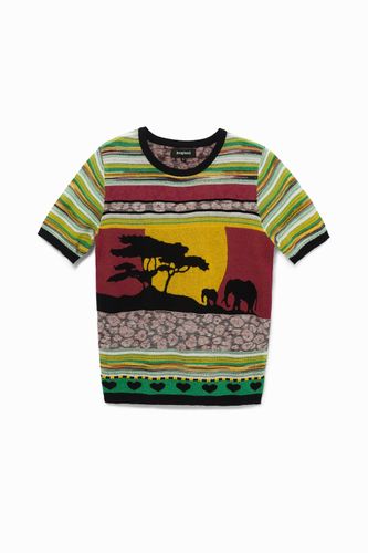 Pull patchwork africain - Desigual - Modalova