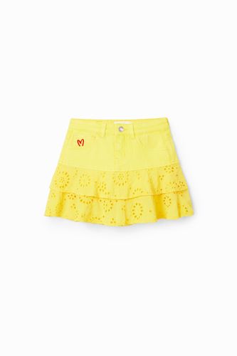 Mini-jupe broderie suisse - Desigual - Modalova
