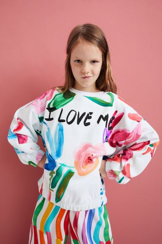Sweat-shirt floral "I love me" - Desigual - Modalova