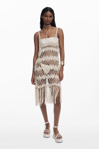 Robe portefeuille en crochet - Desigual - Modalova