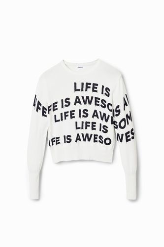 Pull "Life is awesome" - Desigual - Modalova