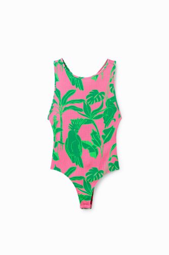 Body bretelles tissu côtelé tropical - Desigual - Modalova