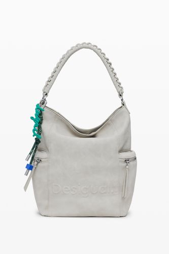 Sac à dos effet cuir grand logo - Desigual - Modalova