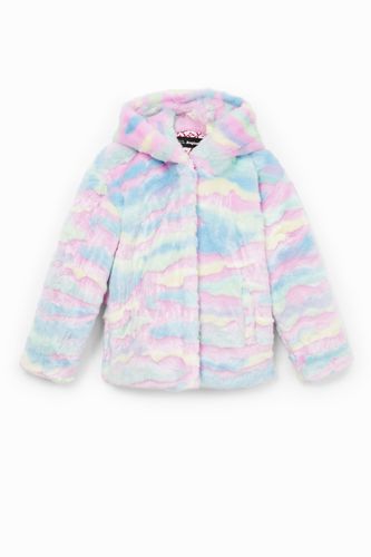 Veste fourrure douce pastel - Desigual - Modalova