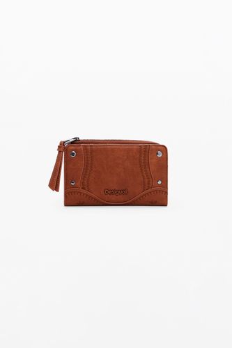 Porte-monnaie brodé à clous - Desigual - Modalova