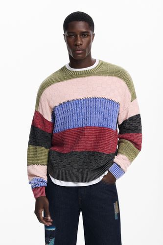 Pull en maille avec surpiqûres - Desigual - Modalova