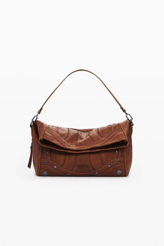 Sac effet cuir brodé moyen - Desigual - Modalova