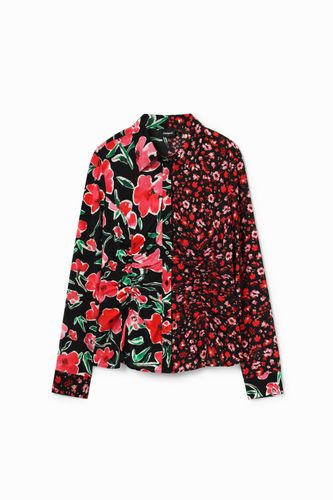 Chemise froncée fleurs - Desigual - Modalova
